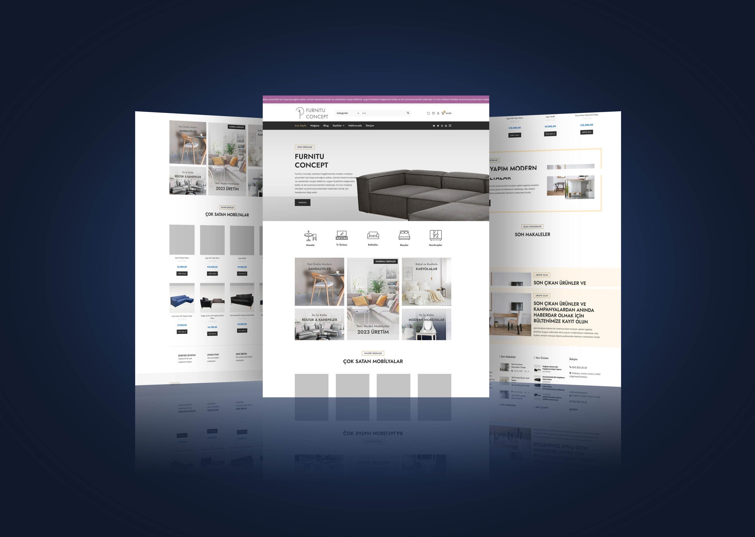 furnitu concept web site tasarımı Muhammed Yıldırım